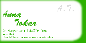 anna tokar business card